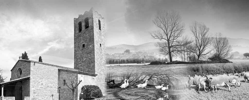 Fotomuntatge històric de Santa Agnès de Malanyanes cedit per Jordi Soler